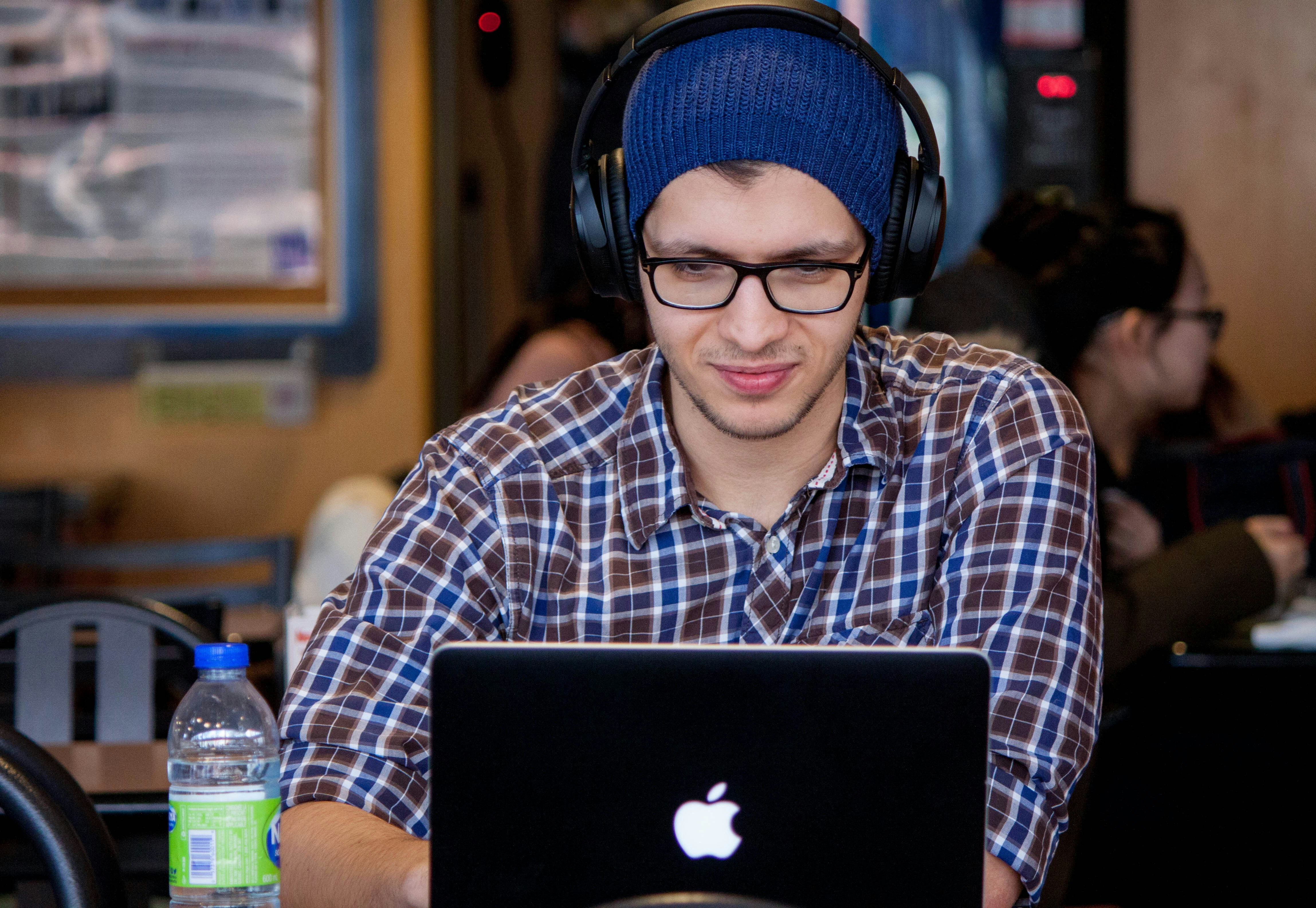 Developer working at a laptop